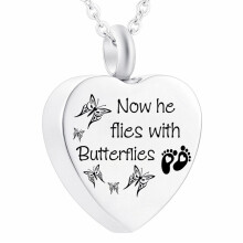 (Collier urne à cendres 5) (Collier urne à cendres 5) Bijou de crémation en forme de cœur Collier urne