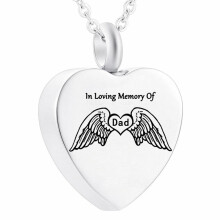 (Collier Urne Cendres 7) (Collier Urne Cendres 7) Bijoux de crémation en forme de cœur Collier Urne