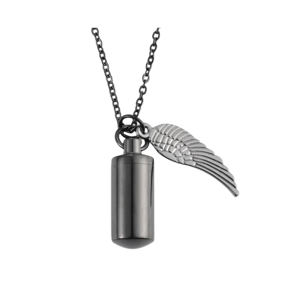 (Noir) (Noir) nouvelle urne funéraire élégante pour animaux de compagnie bijoux commémoratifs plaque