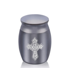 (Musta 30x40mm)(Musta 30x40mm) Grace-alumiiniseoksesta Cross Adult pieni polttohautausuurna lemmikkieläintuhkalle
