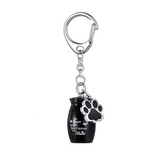 (Noir) Porte-clés urne pour animaux de compagnie Porte-clés urne pour animaux de compagnie étanche Mini