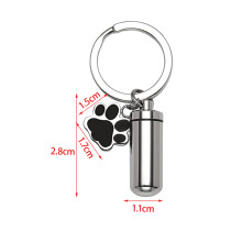 (Porte-clés) (Porte-clés) Porte-urne pour cendres d'animaux de compagnie Service commémoratif Urne pour