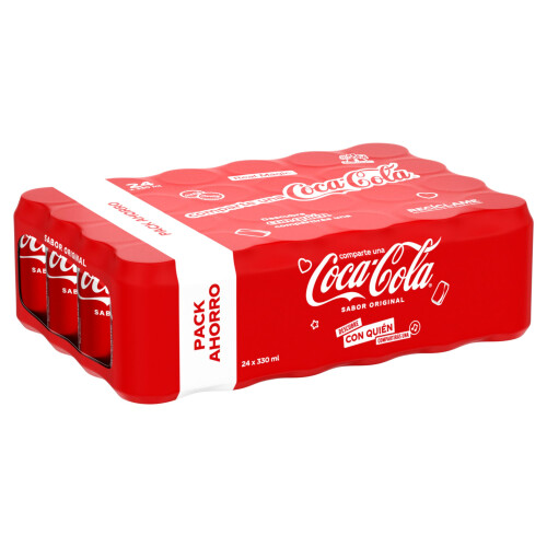 Coca Cola Coca-Cola Sabor Original - Refresco de cola - Pack de 24 Latas 330 ml