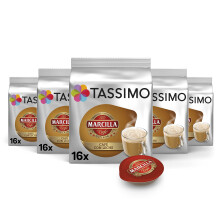 Tassimo C?psulas Marcilla Caf? Con Leche | 80 C?psulas Compatibles con Cafetera Tassimo - 5PACK
