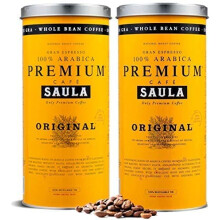 Caf? en grano Saula, Pack 2 botes de 500 gr. Premium Original 100% ar?bica