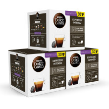 NESCAF? Dolce Gusto Espresso Intenso, 90 c?psulas, Intensidad 7 (3 pack x 30)