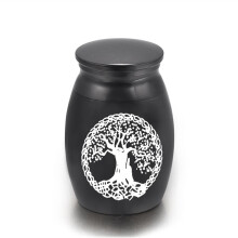 (Negro 16x25 mm) (Negro 16x25 mm) Urnas funerarias para mascotas 5 colores para humanos perros gatos