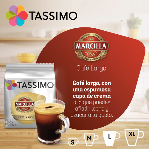 Tassimo Tassimo C?psulas de Caf? Marcilla Largo| 80 C?psulas Compatibles con Cafetera Tassimo - 5PACK 2