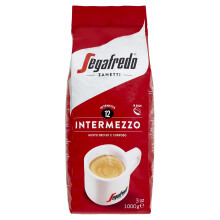 Segafredo Zanetti Caf? en Grano Intermezzo (Paquete de 1 Kg) - Apto para la Moka - L?nea Le Classiche, Granos de Caf? Tostado Oscuro, Sabor Decidido y