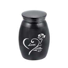 Urnas de acero inoxidable Royal (BK)(BK) doradas/negras para cremación de mascotas, perros, gatos, pájaros