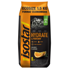 Isostar Hydrate & Perform, 1.5 kg de Bebida Electrol?tica Isot?nica, Bebida de reposici?n de hidratos de carbono y electrolitos, Sabor Naranja, 37 rac