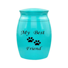 Urna para perro (azul) (azul) Mi mejor amigo Urnas conmemorativas pequeñas Mini urna conmemorativa para