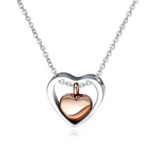 (Gris clair) (Gris clair) Urne pour animaux de compagnie personnalisée Mini collier urne pour cendres