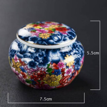 (Flor de colores) (Flor de colores) Mini urna de cerámica azul Urnas de cremación pequeñas para cenizas