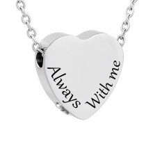 (A-01)(A-01) Collier urne pour femme avec cendres, bijoux de crémation Forever in My Heart