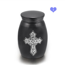 Urna de cremación para cenizas humanas, 9 estilos, color negro, para gatos