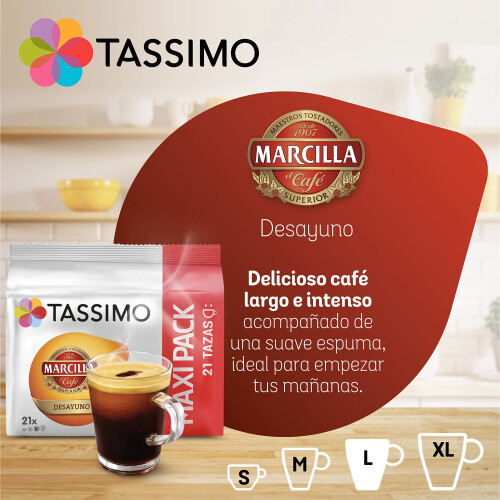 Tassimo Tassimo C?psulas de Caf? Marcilla Desayuno Big Pack | 105 C?psulas Compatibles con Cafetera Tassimo - 5PACK 2