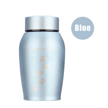 Urna de cenizas de cremación de acero inoxidable para mascotas, perros y gatos (250 ml)