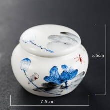 (nénuphar) (nénuphar) Mini urne en céramique bleue Petites urnes funéraires pour cendres humaines Animaux