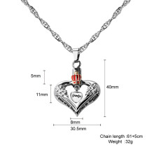 (Persikka sydän)(Persikkasydän)Hautauspolttohautausuurna kaulakoru tuhkalle Soldier Pendant Boutique