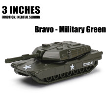 (Bravo) 3-inch militair modelbouwpakket Tank pantservoertuig klassieke statische autolegering