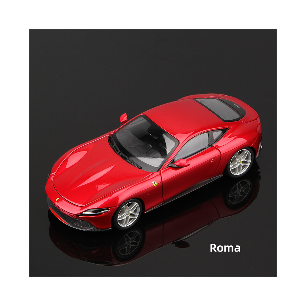 (Red Roma)1:24 Roma Alloy Sports Car Static Diecast Vehicle Model Toys Diecast-image-OPC-PH7WZN8-NEW