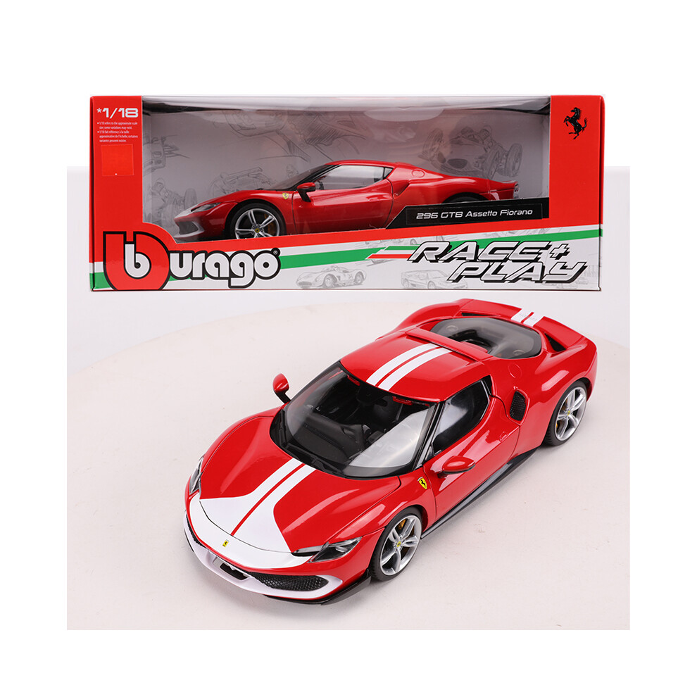 (Red)1:18 296GTB Assetto Fiorano Alloy Model Car-image-OPC-PH7WZSB-NEW