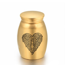 (Goud 16x25mm) (Goud 16x25mm) Liefdevolle Engelenvleugels Crematie Urnen voor Huisdier As Nuttig