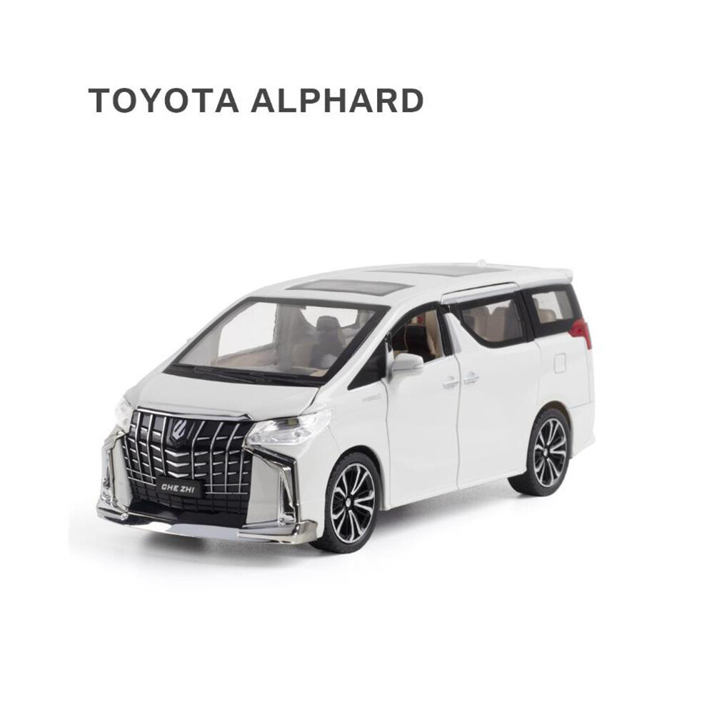 (White) 1:24 Alphard Alloy Diecast Car Model Toys Metal Business Vehicle Models Sound Light Toys For-image-OPC-PH7WZVY-NEW