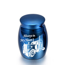 (Blauw 30x40mm) (Blauw 30X40mm) Sculptuur auto crematie urn voor menselijke as-Uitvaart urn is niet