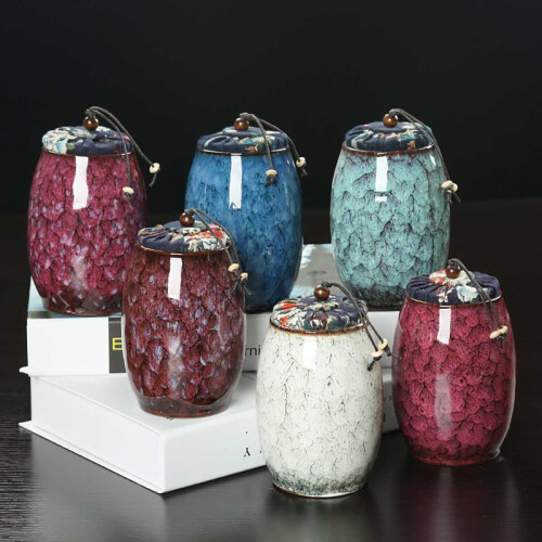 (type 4)(type 4)Ceramic Pet Cremation Urn Funeral Souvenir Pet Dog 1