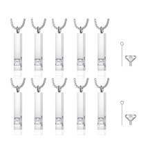 (zilver-10 stuks) (zilver-10 stuks) Urnhanger van roestvrij staal in de vorm van een kubuskristal