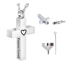 (plata-1 pieza) (plata-1 pieza) Joyería de cremación para cenizas humanas, urna de plata con forma de