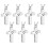 (argento-7 pezzi) (argento-7 pezzi) Urna per cremazione con cuore in argento/croce nera per uomo/donna 1