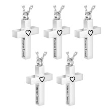 (Plata-5 piezas) (Plata-5 piezas) Joyería de cremación para cenizas humanas, urna de plata con forma