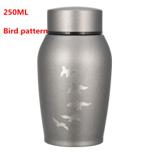 (Hopea lintu)(Silver Bird) 250 ml kultaa/hopeaa ruostumattomasta teräksestä valmistetut uurnat lemmikkikoira