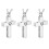 (argento-3 pezzi) (argento-3 pezzi) Urna per cremazione con cuore in argento/croce nera per uomo/donna 1