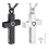 (argento-3 pezzi) (argento-3 pezzi) Urna per cremazione con cuore in argento/croce nera per uomo/donna 3