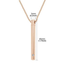 (Rose Gold)(Rose Gold) Unisex ruostumattomasta teräksestä Lemmikkikorut sylinteri Kristalli Muistomerkit