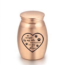 (Roségold-c)(Roségold-c) Graviertes kleines Souvenirgeschenk menschliche Asche für Haustiere Hund