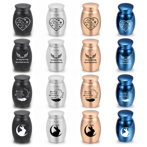 (White-b)(white-b)engraved small souvenir gift human ashes for pets Dog 1