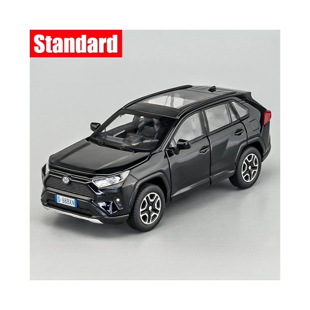 (RAV4 standard) 1/32 RAV4 SUV Off-Road Toy Car, JKM Diecast Metal Model Sound and Light Doors Opening-image-OPC-PH7X2Y5-NEW