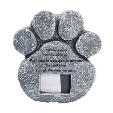 Lemmikkieläinten muistomerkki Stone Paw Print valokuvakehys Grave Pet Monument Tombstone