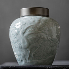 Vintage urn voor crematie-as voor menselijke crematie, huisdier-ashouder als aandenken