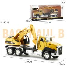 (Kaivuuauto)Uusi 1:50 autolelu kuorma-automalli, takaisinvedettävä metalliseos Diecast Vehicle Fire