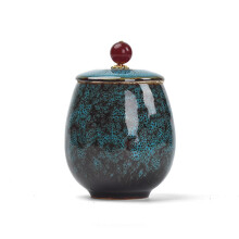 Crematie urn - Huisdier urn - Gemaakt van keramiek, handbeschilderd - display