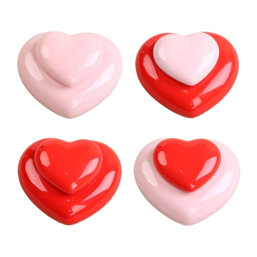 Heart-shaped ceramic cremation urn for sharing mini urns 2