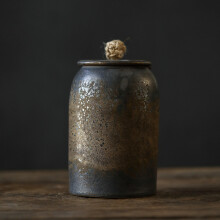 Retro Rust Glaze keramische crematie urnen, handgemaakte urn