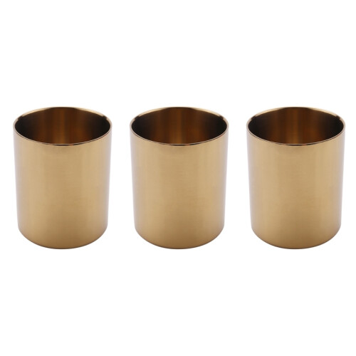 3X Gold Blume Vase Stift Halter Desktop Storage Container für Home Office