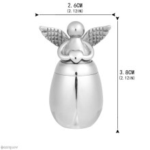 Urnas de cremación de acero inoxidable con forma de corazón y alas de ángel